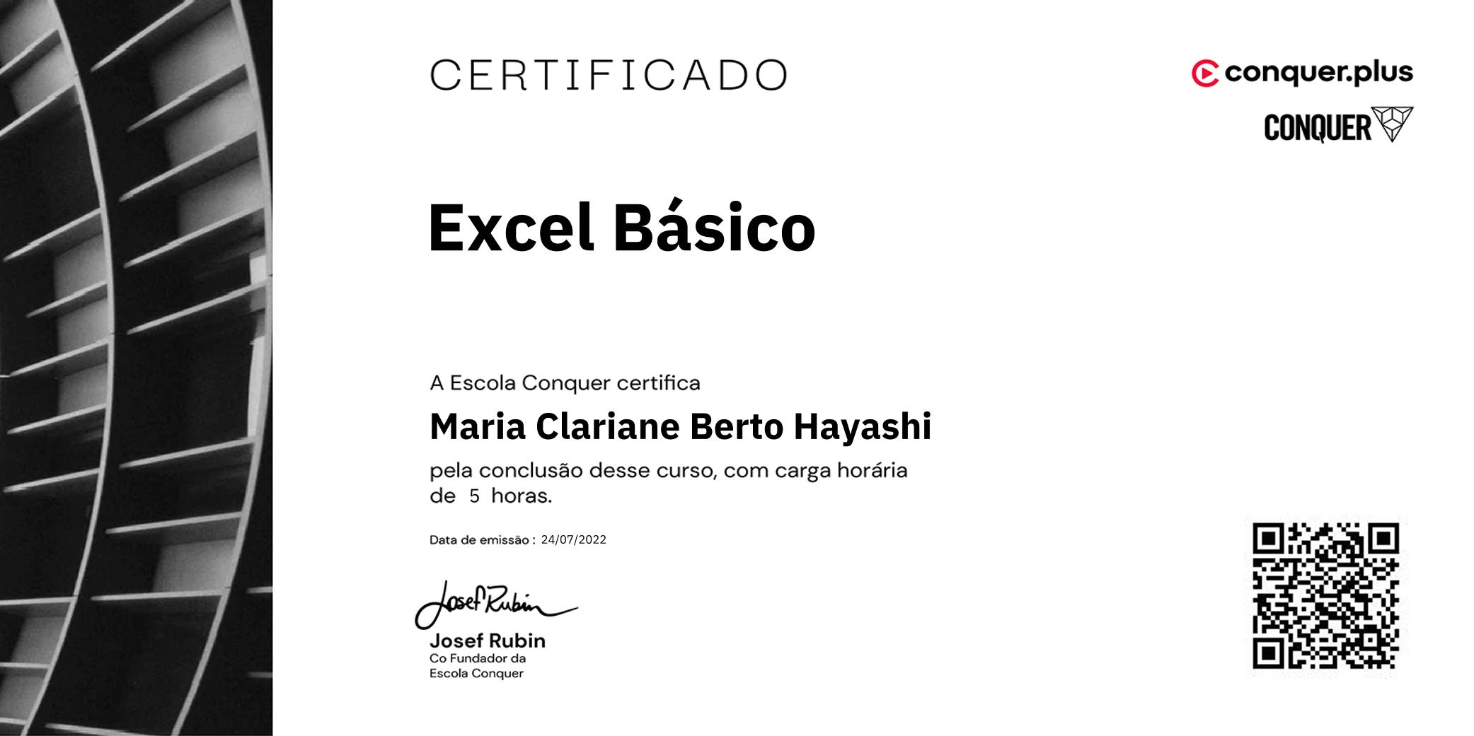 Certificado de Excel Básico
